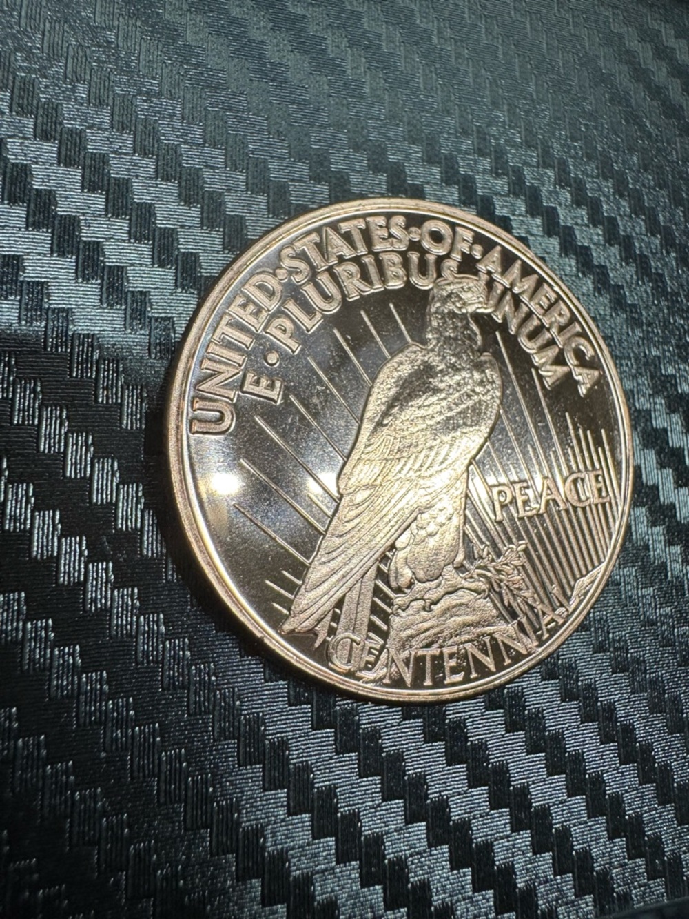 One oz copper Peace Dollar Proof round. - Picture 4 of 4